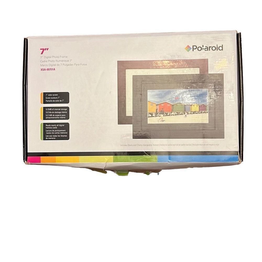 Polaroid XSA-00741A 7" Digital Photo Frame Open‎ Box